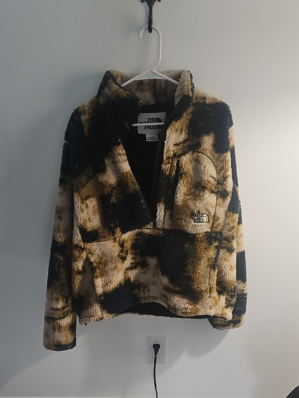 The North Face Medium Unisex Sherpa  3/4 ZipPullover - Blue& Oat&gold